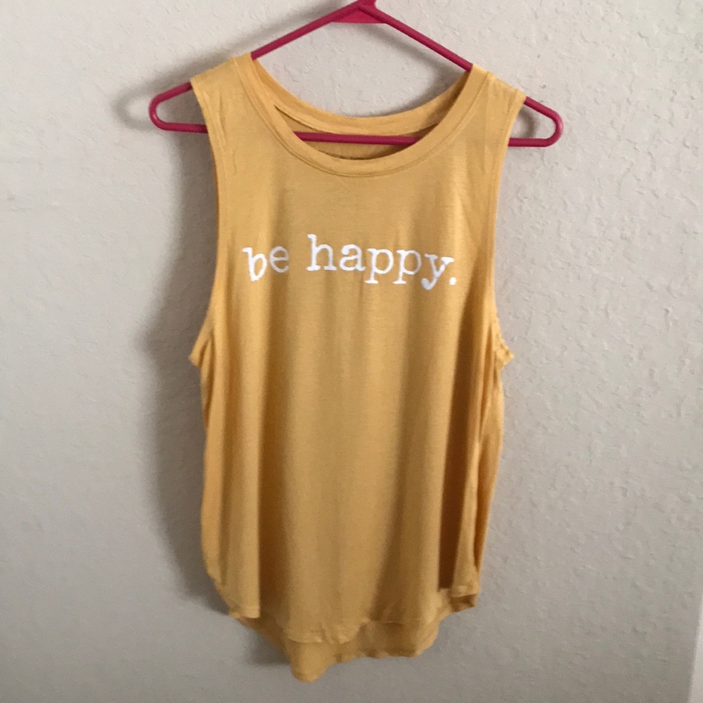 • be happy, tank top •